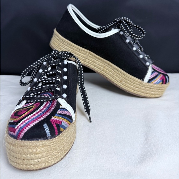 Clée‎ Colorful Platform Sneakers Womens 8 Multicolor Boho Spring Hippie - Picture 7 of 11